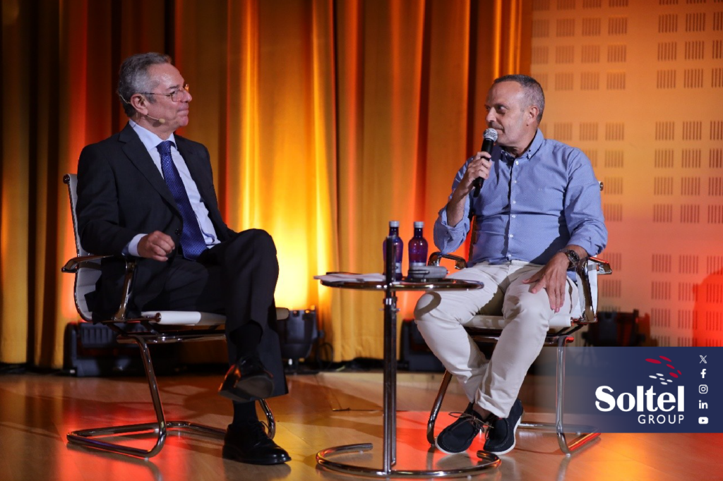 Julio Pérez, director general de Soltel, durante su intervención en el congreso La otra cara de la prevención IV organizado por Prevencoor en la Universidad Pablo de Olavide.